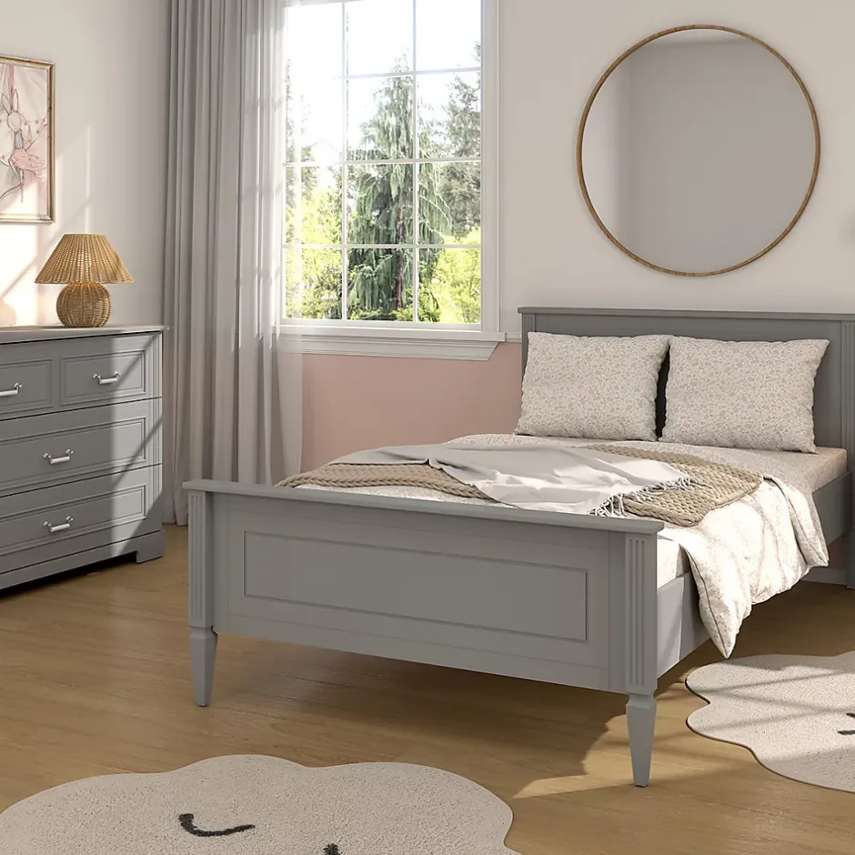 Petits-Meubles Lit 120x200 sommier inclus Bellamy Ines Gris