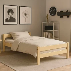 Enfant Petits-Meubles Lit 90x200 sommier inclus Kocot Kids Axel Bois