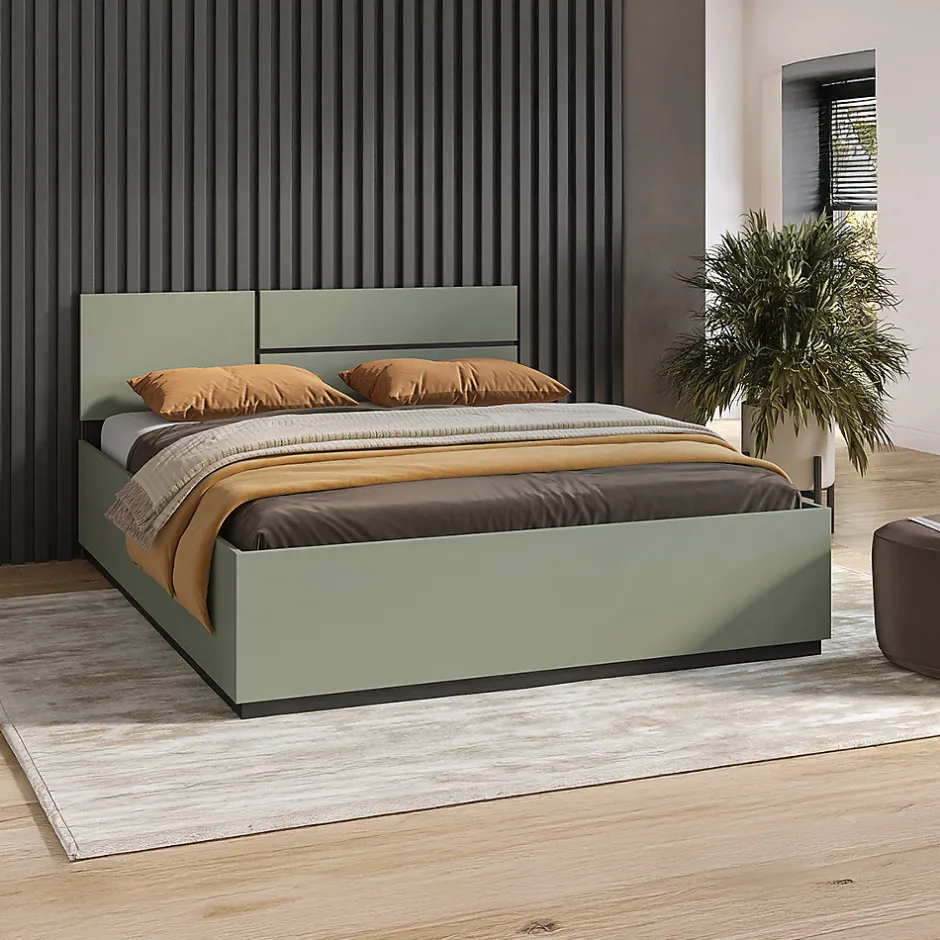Petits-Meubles Lit 160x200 sommier inclus Lilia Vert