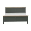 Petits-Meubles Lit 140x200 sommier inclus Martin Vert et Bois Hot