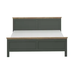 Petits-Meubles Lit 140x200 sommier inclus Martin Vert et Bois Hot