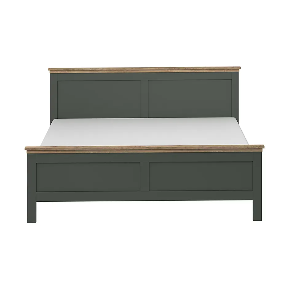 Petits-Meubles Lit 140x200 sommier inclus Martin Vert et Bois Hot