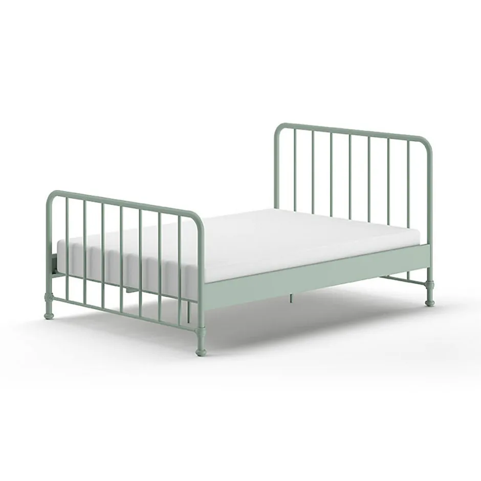 Enfant Petits-Meubles Lit 140x200 sommier inclus Vipack Bronxx Vert olive mat