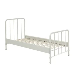 Petits-Meubles Lit 90x200 sommier inclus Vipack Bronxx Blanc mat Discount