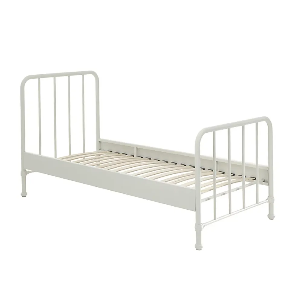 Petits-Meubles Lit 90x200 sommier inclus Vipack Bronxx Blanc mat Discount