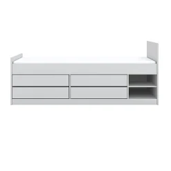 Enfant Petits-Meubles Lit 90x200 sommier matelas et tiroirs inclus Kocot Kids Leon Blanc