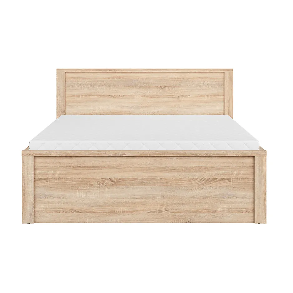 Petits-Meubles Lit 160x200 tête de lit haut Soren Bois
