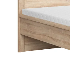Petits-Meubles Lit 160x200 tête de lit haut Soren Bois
