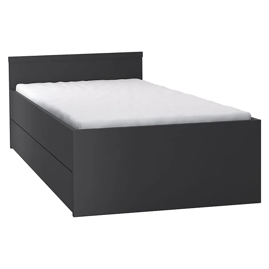 Petits-Meubles Lit 90x200cm avec lit gigogne Vox Young User Noir