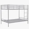 Enfant Vente-unique Lits superposés - 2 x 120 x 190 cm - Argent - DUOTIS