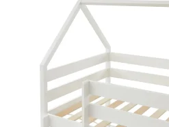 Vente-unique Lits superposés cabane 2 x 90 x 190 cm - 2 tiroirs - Pin - Blanc - CHORI Discount