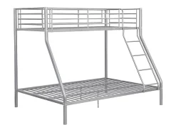 Enfant Vente-unique Lits superposés ELEVATIO IV - 90 et 140 x 190 cm - Acier - Argent