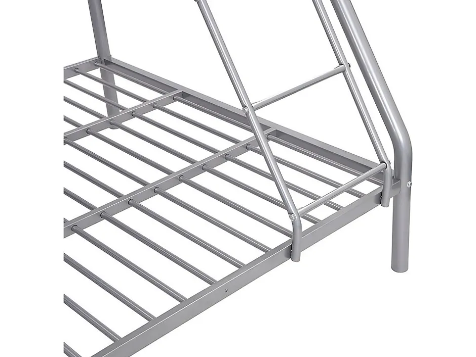 Enfant Vente-unique Lits superposés ELEVATIO IV - 90 et 140 x 190 cm - Acier - Argent