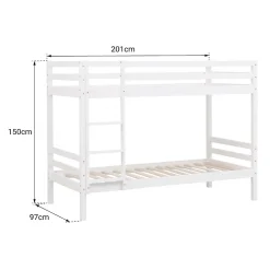 Happy Garden Lits superposés pour enfants 190x90cm blanc avec tiroirs AMBRE - Clearance