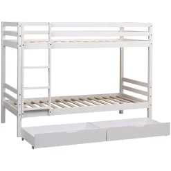 Happy Garden Lits superposés pour enfants 190x90cm blanc avec tiroirs AMBRE - Clearance