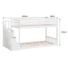 Happy Garden Lits superposés pour enfants 190x90cm blanc CELESTINE -