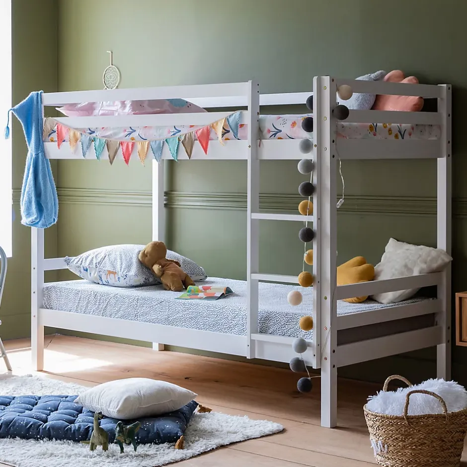 Happy Garden Lits superposés pour enfants 190x90cm blanc AMBRE - Best