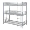 Enfant Vente-unique Lits superposés triple 3 x 90 x 190 cm - Métal - Argent - ELOUAN III