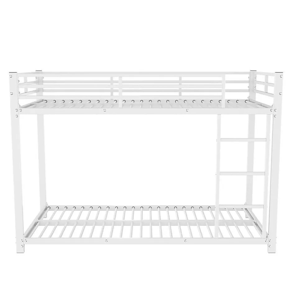 Enfant Blackcolors Lits Superposés 90x200cm Fer Blanc