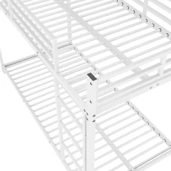 Enfant Blackcolors Lits Superposés 90x200cm Fer Blanc