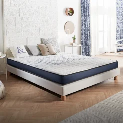 Naturalex Lot 2 Matelas 70x190 à mémoire de forme - Épaisseur 15 cm - Blue Latex - 7 zones de confort - Hypoallergénique - Perfect Dream