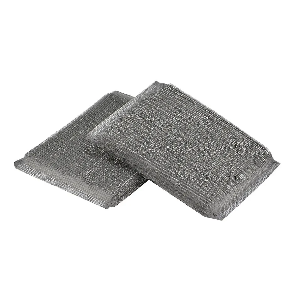 Lot 2 éponges à récurer gris argenté L.13 x l.2 x ep.9 cm Online