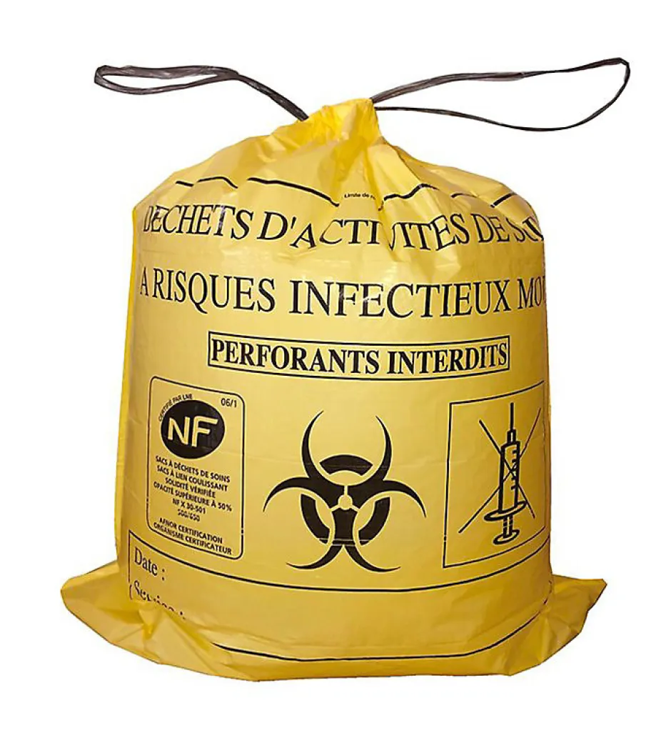 Pro Et Discount Lot 500 Sacs DASRI Jaune pour déchets à risques infectieux 15L 20L 100L Litres Taille - 100L-DASRI