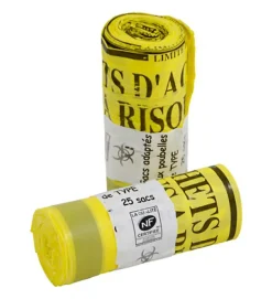 Pro Et Discount Lot 500 Sacs DASRI Jaune pour déchets à risques infectieux 15L 20L 100L Litres Taille - 15L-DASRI