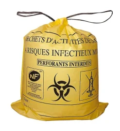 Pro Et Discount Lot 500 Sacs DASRI Jaune pour déchets à risques infectieux 15L 20L 100L Litres Taille - 20L-DASRI