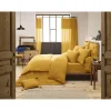 Meubletmoi Lot 2 taies d'oreillers 60x60 cm double gaze de coton jaune - PEPA 1