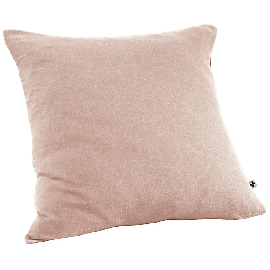 Meubletmoi Lot 2 taies d'oreillers 60x60 cm double gaze de coton rose - PEPA 1 New