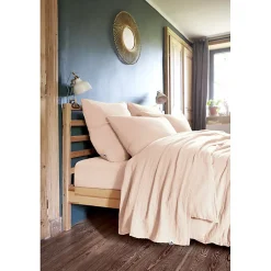 Meubletmoi Lot 2 taies d'oreillers 50x70 cm double gaze de coton rose - PEPA 2