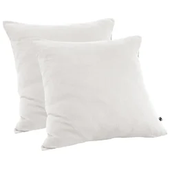 Meubletmoi Lot 2 taies d'oreillers 60x60 cm double gaze de coton blanc - PEPA 1 Online