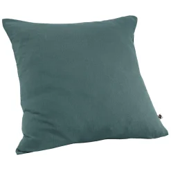Meubletmoi Lot 2 taies oreillers 60x60 double gaze de coton bleu canard - PEPA 1