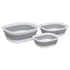 5Five Lot de 3 Bassines Retractable Grises 3+5+10L - Gris-