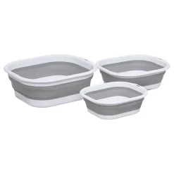 5Five Lot de 3 Bassines Retractable Grises 3+5+10L - Gris-