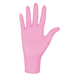 Vivezen Lot de 2 boites de 100 gants en nitrile jetables - non poudrés - Taille M - Rose - New