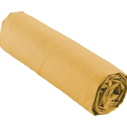 L'Effet Papillon Lot de 2 Drap housse 100% percale ultra doux 160 x 200 cm 78 fils bonnet 30 cm Jaune