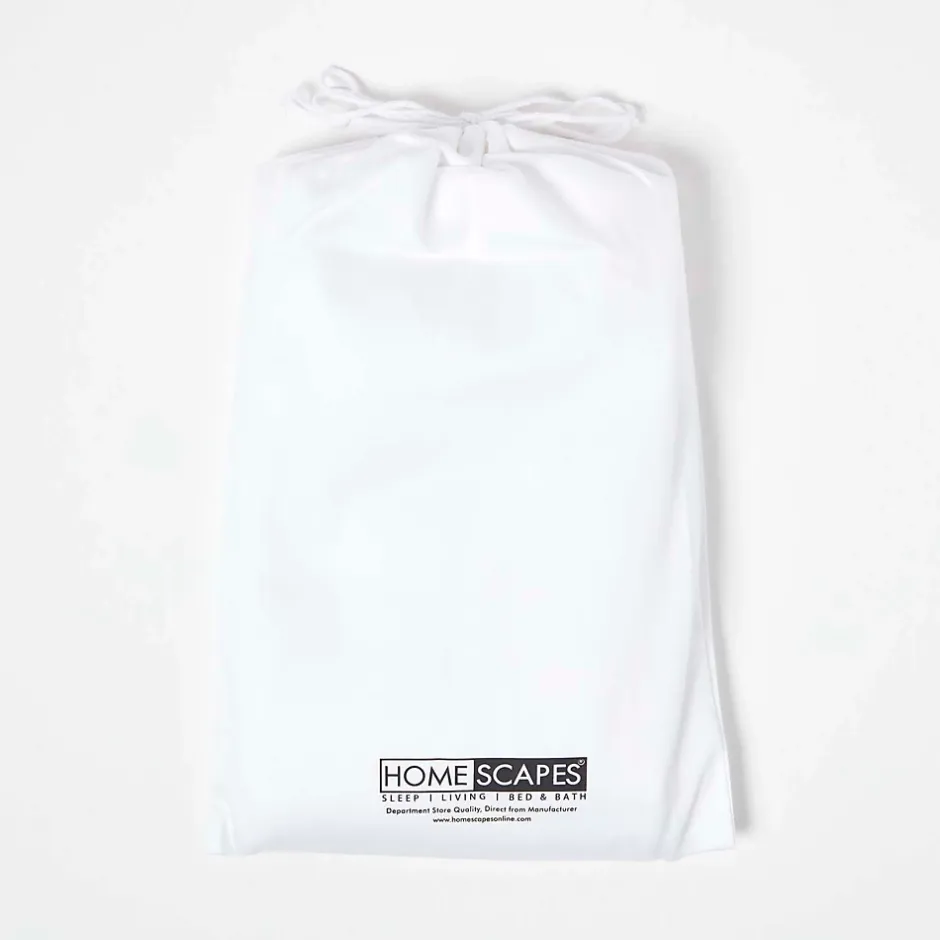 Homescapes Lot de 2 draps housse lit bébé en coton égyptien bio 400 fils blanc, 60 x 120 cm - Online