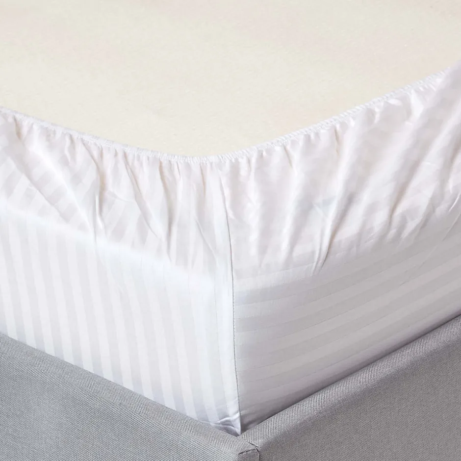 Homescapes Lot de 2 draps housse lit bébé en coton égyptien 330 fils blanc, 60 x 120 cm -