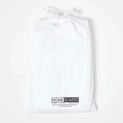 Homescapes Lot de 2 draps housse lit bébé en coton égyptien 330 fils blanc, 60 x 120 cm -