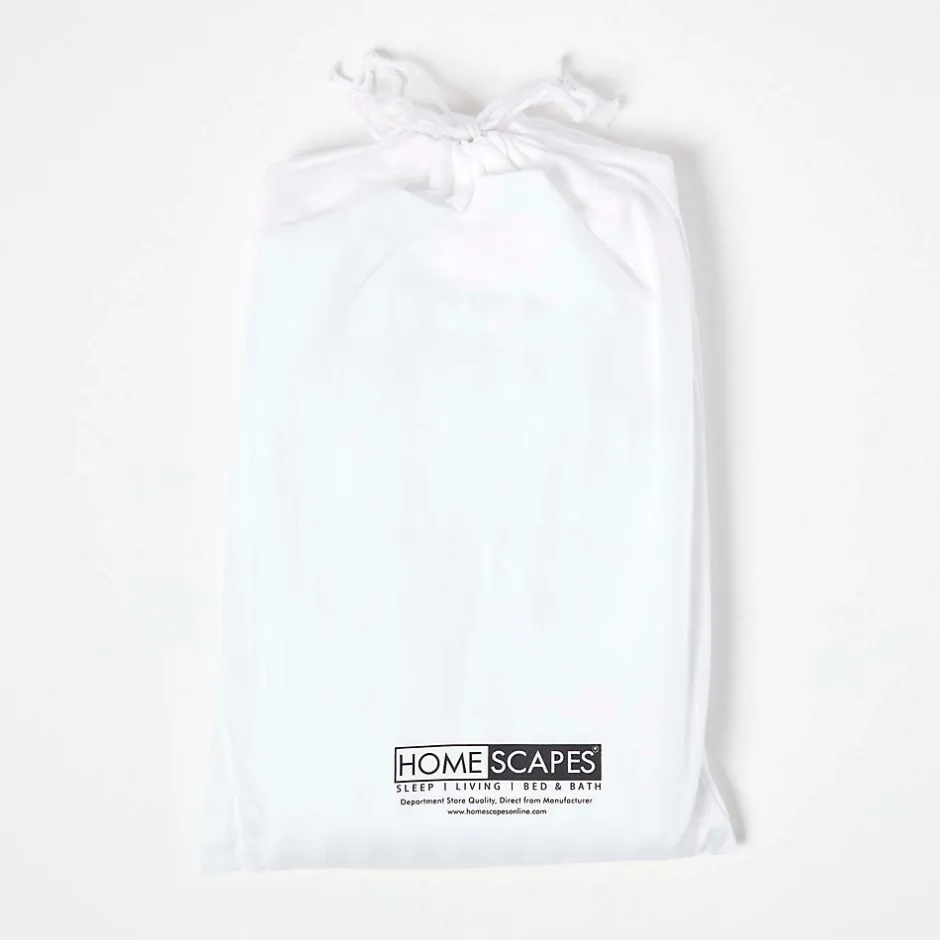 Homescapes Lot de 2 draps housse lit bébé en coton égyptien 330 fils blanc, 60 x 120 cm -