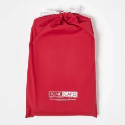Homescapes Lot de 2 draps housse lit bébé en coton égyptien 200 fils rouge, 60 x 120 cm - Outlet