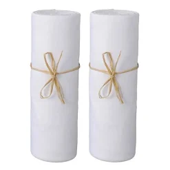 Coton Pur Lot de 2 Draps housse lit bébé 60 x 120 cm / 100% coton / 57 fils/cm² - 1 Blanc + 1 Blanc