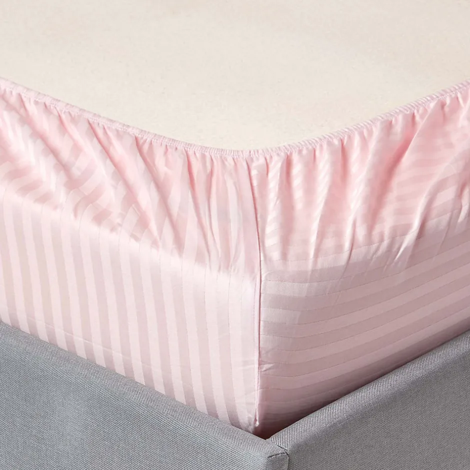 Homescapes Lot de 2 draps housse lit bébé en coton égyptien 330 fils rose, 60 x 120 cm -