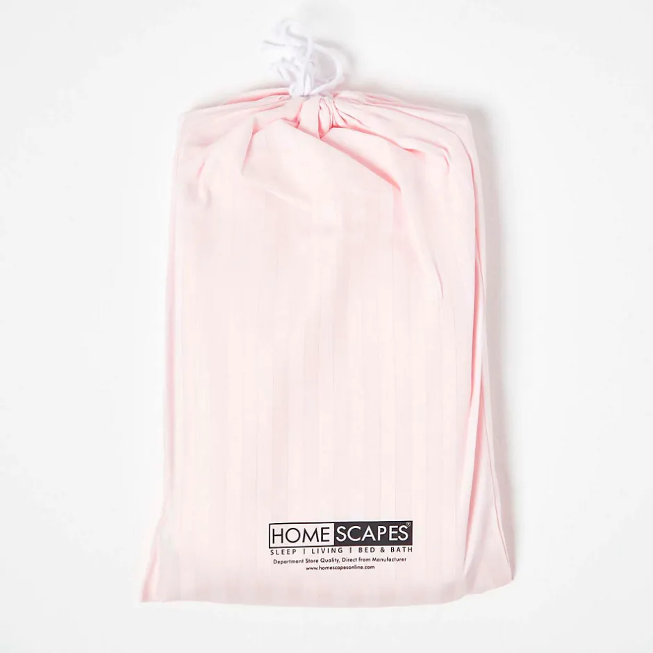 Homescapes Lot de 2 draps housse lit bébé en coton égyptien 330 fils rose, 60 x 120 cm -