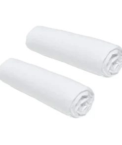 Todays Tools Lot de 2 draps housses TODAY Essential - 140 x 190 cm - 2 personnes - 100% Coton - Craie