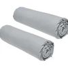 Todays Tools Lot de 2 draps housses TODAY Essential - 160 x 200 cm - 2 personnse 100% Coton - Acier