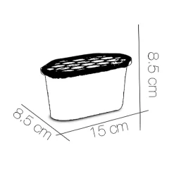 Juanio Lot de 2 déshumidificateur pour l'humidité, absorbeur d'humidité 180 gr, capacité 350 ml - L 15 x Profondeur 8.5 x Hauteur 8.5 cm Sale