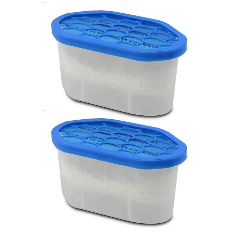 Juanio Lot de 2 déshumidificateur pour l'humidité, absorbeur d'humidité 180 gr, capacité 350 ml - L 15 x Profondeur 8.5 x Hauteur 8.5 cm Sale
